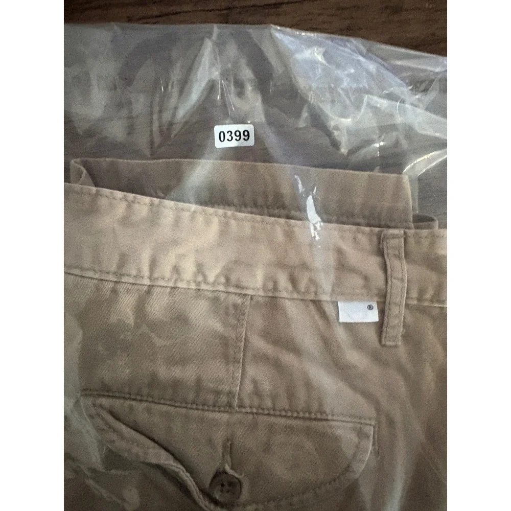 Levi Strauss & Co Mens Cargo Shorts Tan Khaki Cotton Twill Multi Pocket 35x9